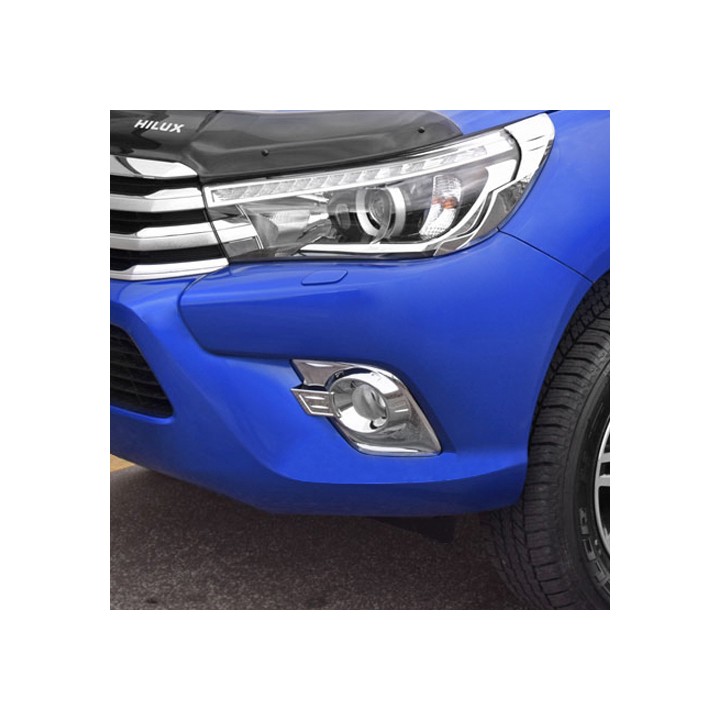 Fog Light Covers, Trux Chrome Front, Toyota Hilux Double Cab 2016 - 2020 - EDK.ro