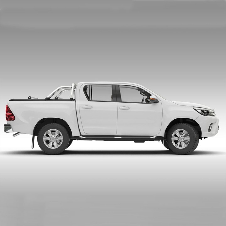Stainless Steel Rollbar, Mountain Top, Silver Color, Toyota Hilux Extra Cab 2016 - 2020 - EDK.ro