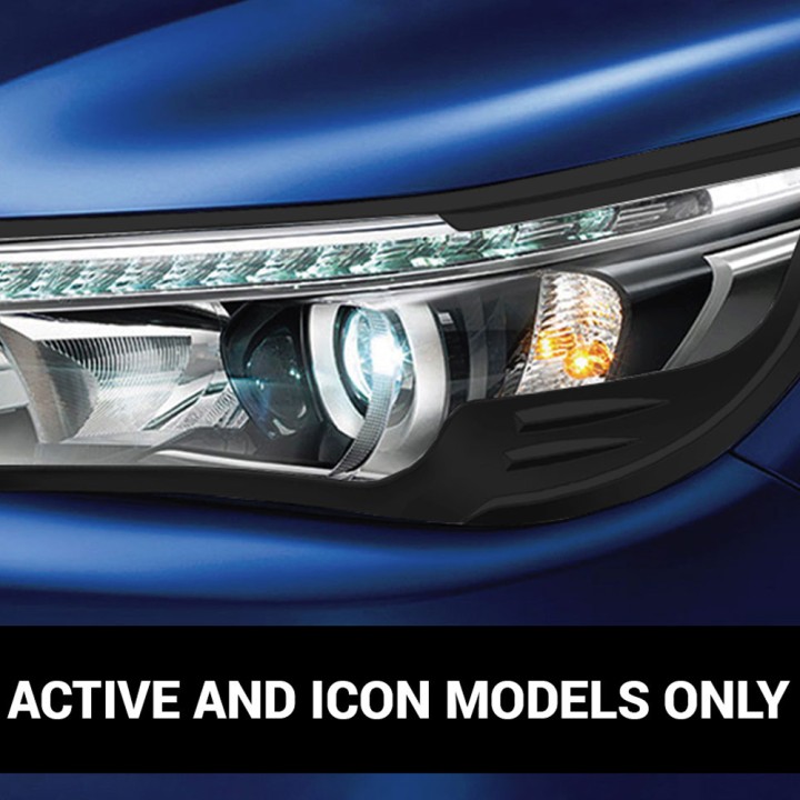Headlight Covers, Trux (Active and Icon Models), Color Black, Toyota Hilux 2016 - 2020 - EDK.ro