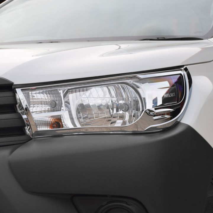 Headlight Covers, Trux (Active and Icon Models), Color Chrome, Toyota Hilux 2016 - 2020 - EDK.ro
