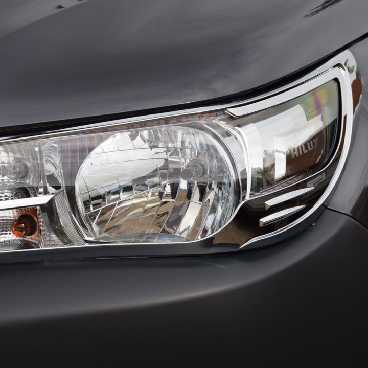 Headlight Covers, Trux (Invincible Model Only), Color Chrome, Toyota Hilux 2016 - 2020 - EDK.ro