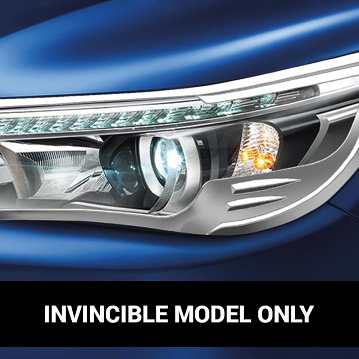 Headlight Covers, Trux (Invincible Model Only), Color Chrome, Toyota Hilux 2016 - 2020 - EDK.ro