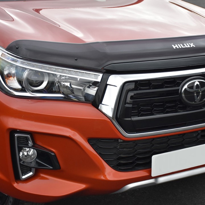 Bonnet Protector, Trux X with Logo, Color Dark Smoke, Toyota Hilux Invincible Double Cab 2018 - Present - EDK.ro