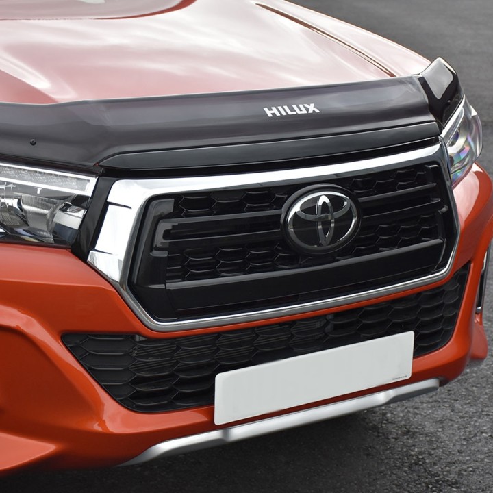 Bonnet Protector, Trux X with Logo, Color Dark Smoke, Toyota Hilux Invincible Double Cab 2018 - Present - EDK.ro