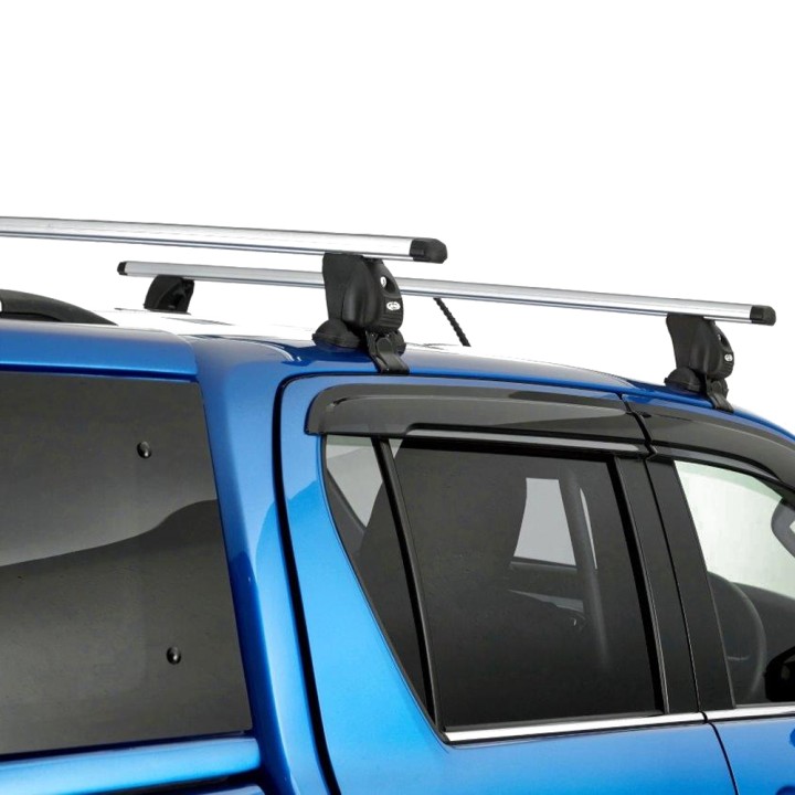 Roof Bars, Alpha, Color Silver, Toyota Hilux Double Cab 2021 - Present - EDK.ro
