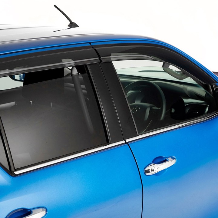 Wind Deflectors Set of 4, Trux, Color Tinted, Toyota Hilux Double Cab 2021 - Present - EDK.ro
