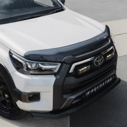 Bonnet Protector, Trux Acrylic with Logo, Color Black, Toyota Hilux 2020 - 2026 - EDK.ro