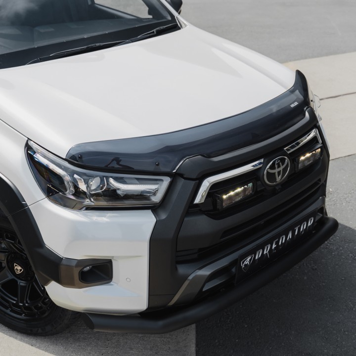 Bonnet Protector, Trux Acrylic with Logo, Color Black, Toyota Hilux 2020 - 2026 - EDK.ro