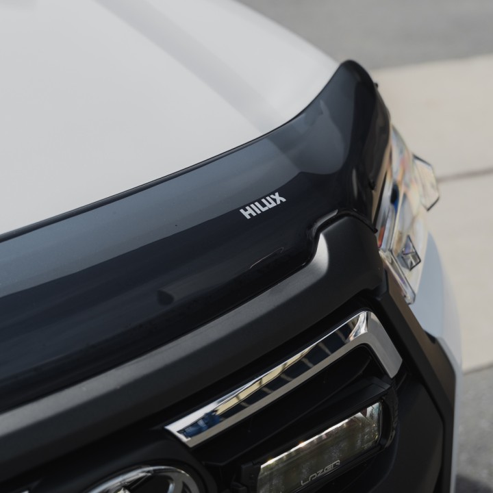 Bonnet Protector, Trux Acrylic with Logo, Color Black, Toyota Hilux 2020 - 2026 - EDK.ro