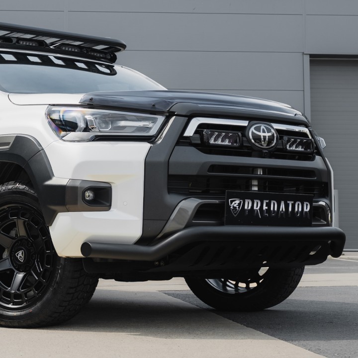 Bonnet Protector, Trux Acrylic with Logo, Color Black, Toyota Hilux 2020 - 2026 - EDK.ro