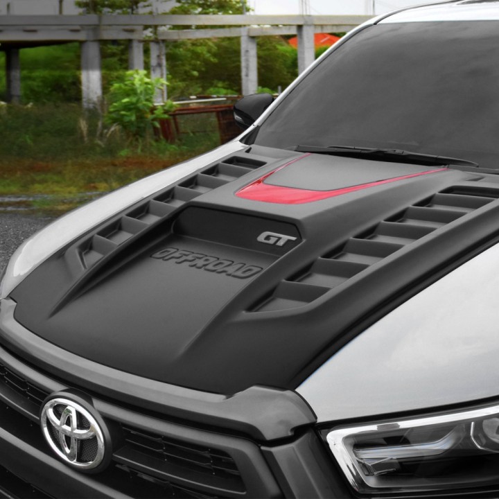 Priză de Aer Capotă, Trux Mare cu Orificii, Culoare Negru Mat, Toyota Hilux 2021 - Prezent - EDK.ro