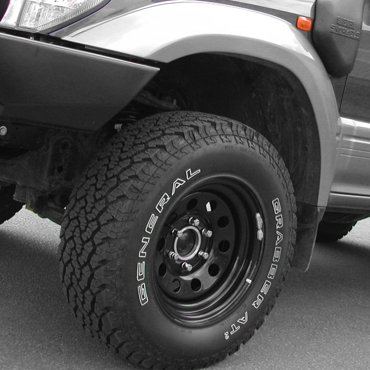 Jantă de Oțel, Trux Modular Steel Wheel, 16x7.0, ET 0, 6x139, Negru - EDK.ro
