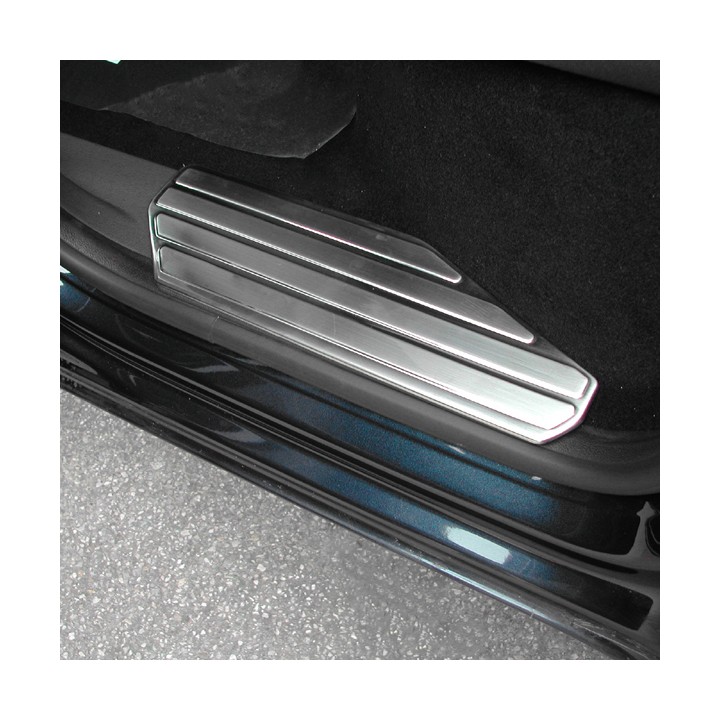 Door Sill Protectors, Trux Steel Protection, Color Brushed Stainless, Volkswagen Amarok Double Cab 2010 - 2020 - EDK.ro