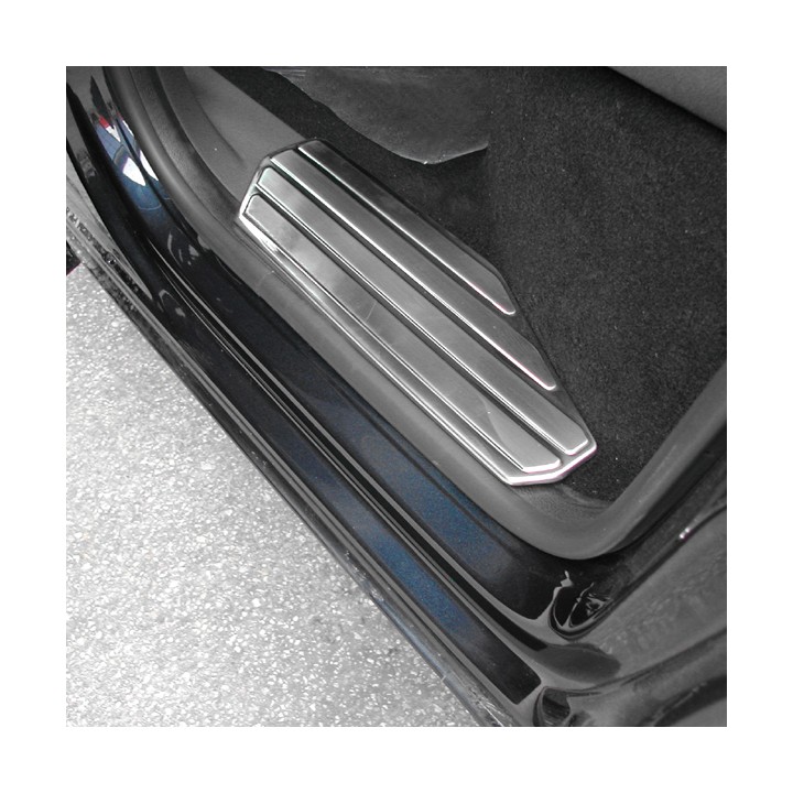 Door Sill Protectors, Trux Steel Protection, Color Brushed Stainless, Volkswagen Amarok Double Cab 2010 - 2020 - EDK.ro