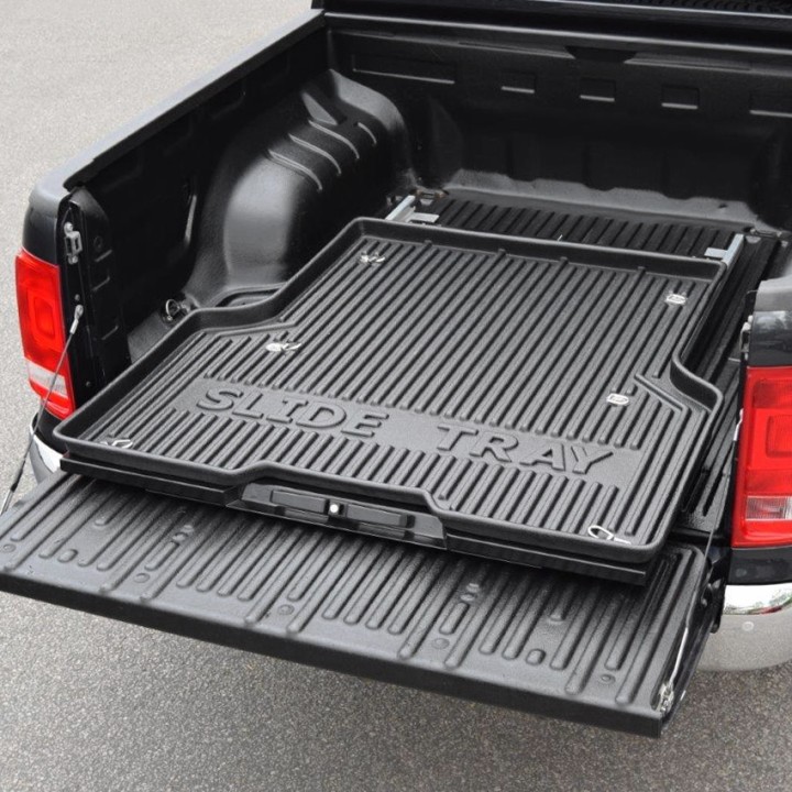 Sliding Bed Tray, Trux Steel with Plastic Top, Volkswagen Amarok Double Cab 2010 - 2020 - EDK.ro