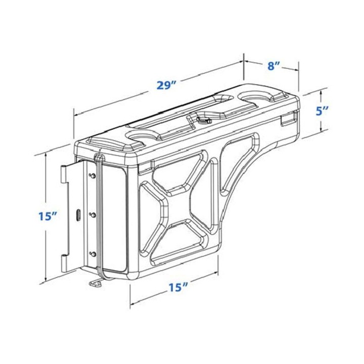Ladă de Scule, Trux Swing Case (Stânga), Volkswagen Amarok Cabină Dublă 2010 - 2020 - EDK.ro