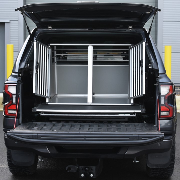 Dog Box, Trux Lightweight with Twin Doors - 3 Sizes, Volkswagen Amarok Double Cab 2016 - 2019 - EDK.ro
