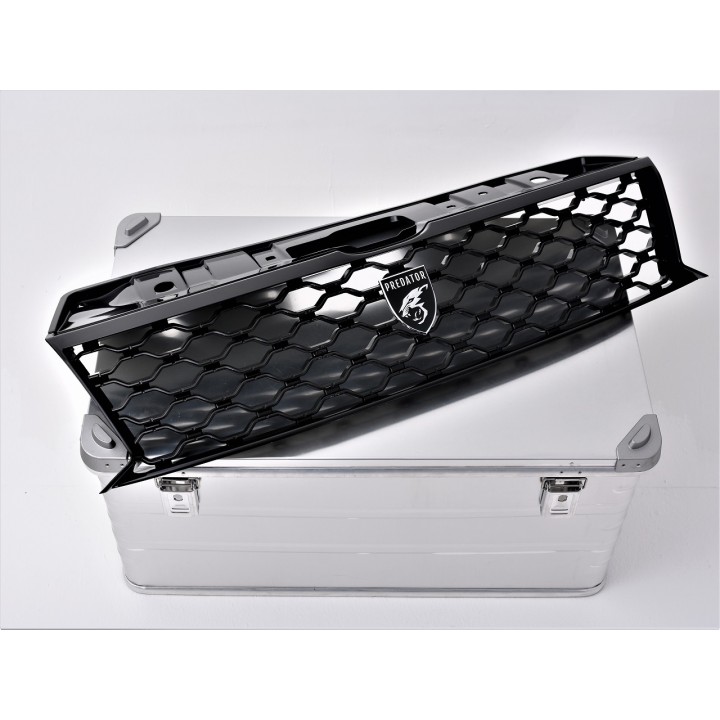 Front Grille, Predator XV-R Mesh, Color Gloss Black, Volkswagen Amarok Double Cab 2017 - 2020 - EDK.ro