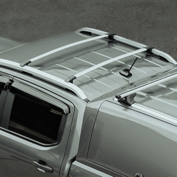 Roof Cross Bars, Trux Roof Rails, Color Silver, Volkswagen Amarok Double Cab 2023 - Present - EDK.ro