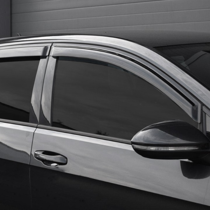 Wind Deflectors Set of 4, Trux, Color Dark Smoke, Volkswagen Golf 2012 - 2017 - EDK.ro
