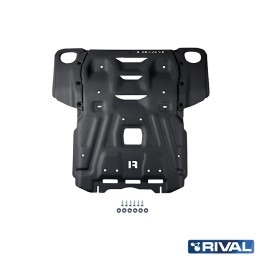 Skid Plate for Engine and Radiator, Rival 2.8L Diesel, Color Black, Toyota Hilux 2015 - Present - EDK.ro