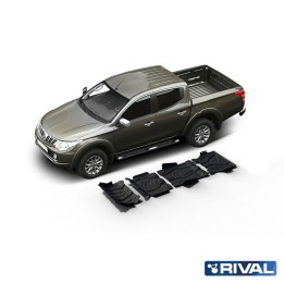 Skid Plate Set for Radiator, Engine, Gearbox and Transfer Case, Rival Spo, Fiat Fullback, Mitsubishi L200 / Pajero Sport / Pajer