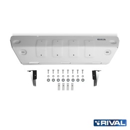 Skid Plate for Steering Rods, Rival 3.6L Gasoline / 2.8L Diesel, Color Silver, Jeep Wrangler 2007 - 2018 - EDK.ro