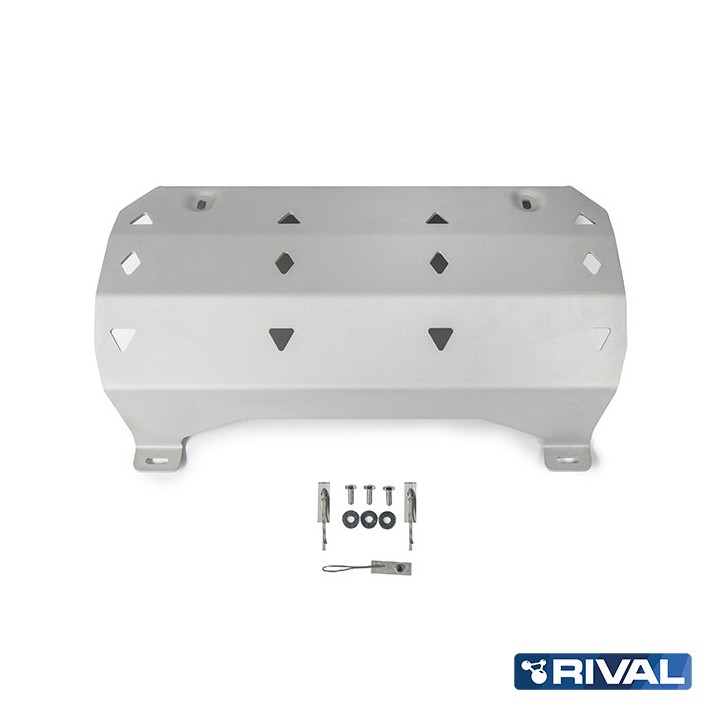 Skid Plate for Muffler, Rival 2L Gasoline / 3.6L Gasoline / 6.4L Gasoline, Color Silver, Jeep Wrangler 2017 - Present - EDK.ro