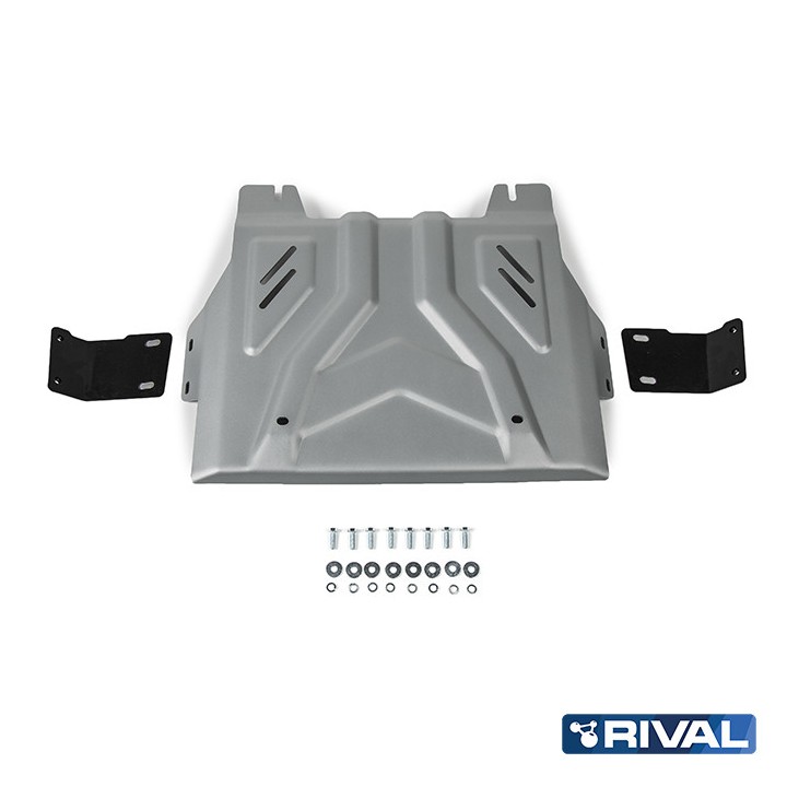 Skid Plate for Transfer Case, Rival Case, Color Silver, Fiat Fullback, Mitsubishi L200 / Pajero Sport 2015 - Present - EDK.ro