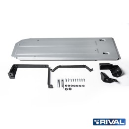 Skid Plate for Fuel Tank, Rival 2.3L Diesel (Frontier), Color Silver, Nissan Navara 2014 - 2019 - EDK.ro