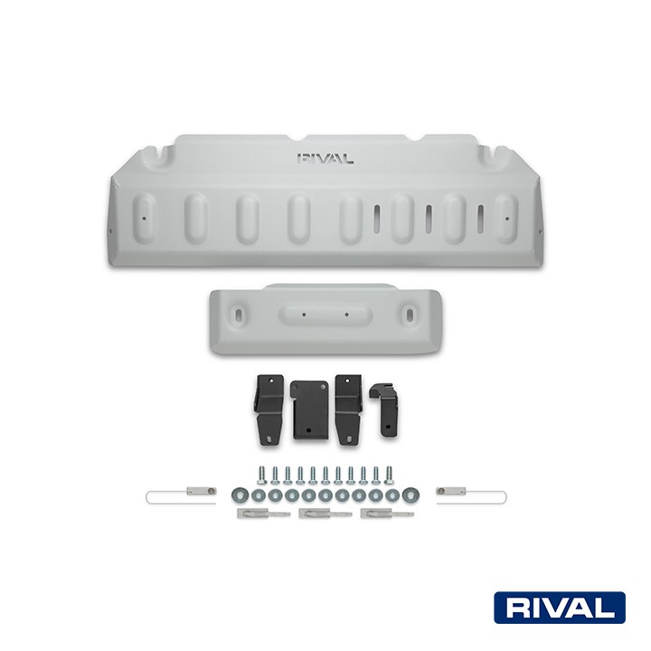 Skid Plate for Transfer Case, Rival 3L Gasoline / 3L Diesel Case, Color Silver, Ineos Grenadier 2023 - Present - EDK.ro