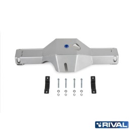 Skid Plate for Rear Differential, Rival 2.4L Diesel / 2.8L Diesel, Color Silver, Toyota Hilux 2015 - 2025 - EDK.ro