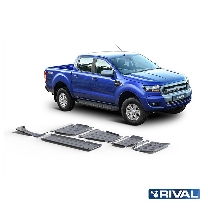 Set Scuturi Radiator, Motor, Cutie de Viteze, Cutie de Transfer, Rezervor și Rezervor AdBlue, Rival Diese, Culoare Argintiu, For
