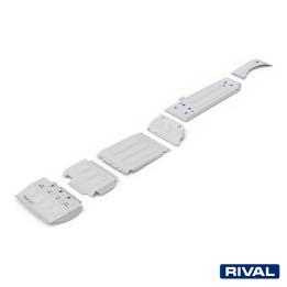 Set Scuturi Radiator, Motor, Cutie de Viteze, Cutie de Transfer, Rezervor și Rezervor AdBlue, Rival Diese, Culoare Argintiu, For