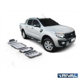 Set Scuturi Radiator, Motor, Cutie de Viteze și Cutie de Transfer, Rival 2.2L Diesel / 3.2L Diesel, Culoare Argintiu, Ford Range