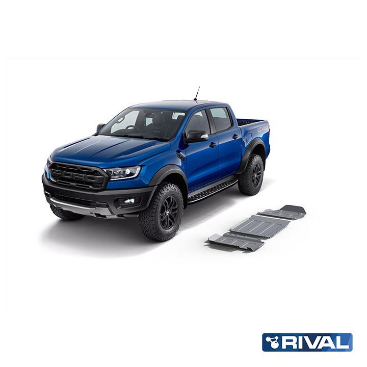 Set Scuturi Motor, Cutie de Viteze și Cutie de Transfer, Rival 2L Diesel, Culoare Argintiu, Ford Ranger Raptor 2019 - 2022 - EDK