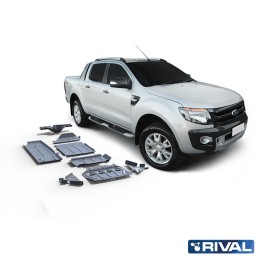 Set Scuturi Radiator, Motor, Cutie de Viteze, Cutie de Transfer, Rezervor, Brațe Față și Diferențial, Rival 2, Culoare Argintiu,