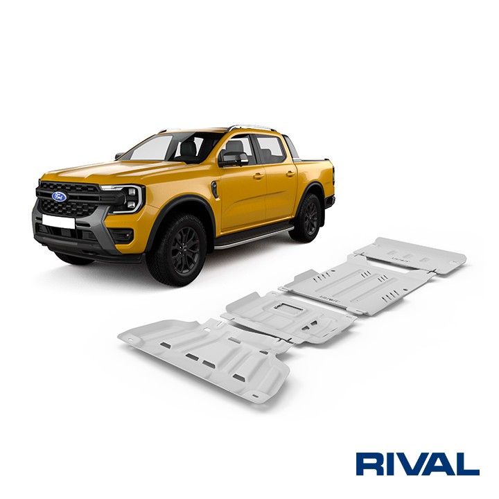 Set Scuturi Radiator, Motor, Cutie de Viteze și Cutie de Transfer, Rival Everest, Culoare Argintiu, Ford Ranger, Volkswagen Amar