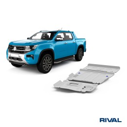 Skid Plate Set for Engine, Gearbox and Transfer Case, Rival 3L Diesel, Color Silver, Ford Ranger, Volkswagen Amarok Raptor 2022 