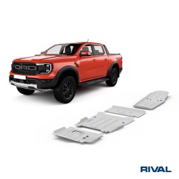 Set Scuturi Motor, Cutie de Viteze, Cutie de Transfer și Rezervor, Rival 2L Diesel Everest Diese, Culoare Argintiu, Ford Ranger,