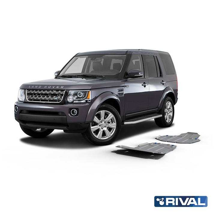 Set Scuturi Radiator, Motor, Cutie de Viteze și Cutie de Transfer, Rival, Culoare Argintiu, Land Rover Discovery 2009 - 2016 - E