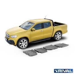 Set Scuturi Radiator, Motor, Cutie de Viteze și Cutie de Transfer, Rival 2.3L Diesel, Culoare Argintiu, Mercedes-Benz X-Class 20