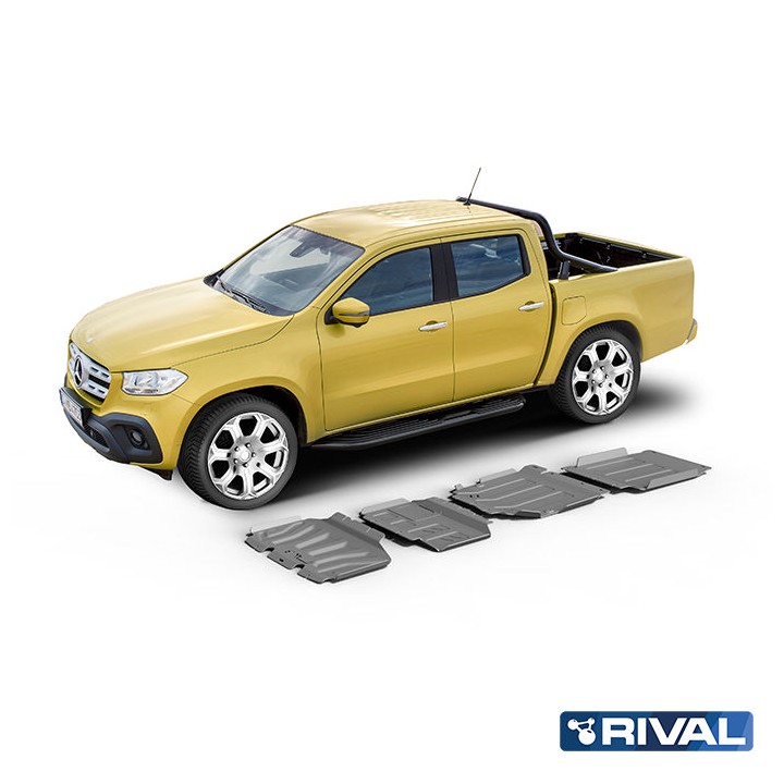 Set Scuturi Radiator, Motor, Cutie de Viteze și Cutie de Transfer, Rival 2.3L Diesel, Culoare Argintiu, Mercedes-Benz X-Class 20