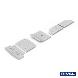 Skid Plate Set for Engine, Gearbox and Fuel Tank, Rival 2.1L Diesel, Color Silver, Mercedes-Benz Sprinter 2023 - Present - EDK.r