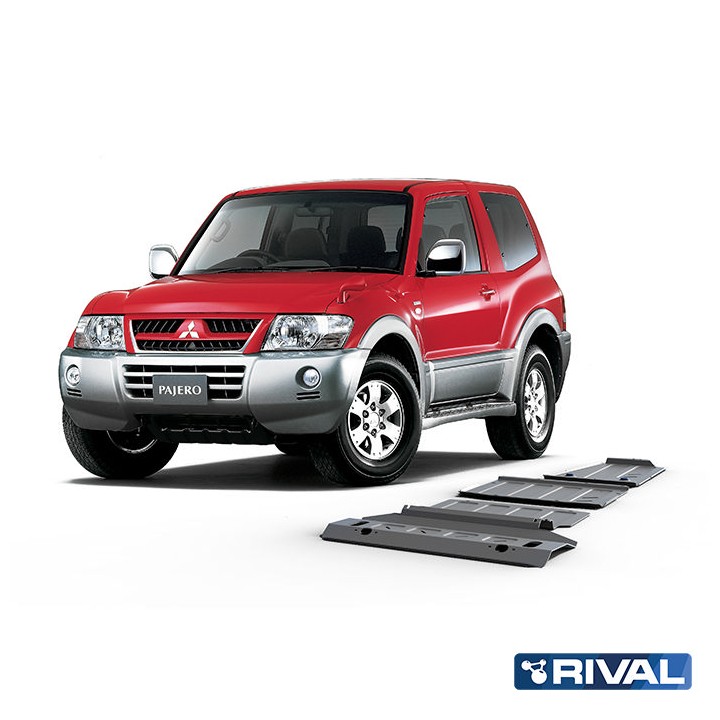 Set Scuturi Radiator, Motor, Cutie de Viteze și Cutie de Transfer, Rival 3.2L Benzină, Culoare Argintiu, Mitsubishi Pajero 2006 