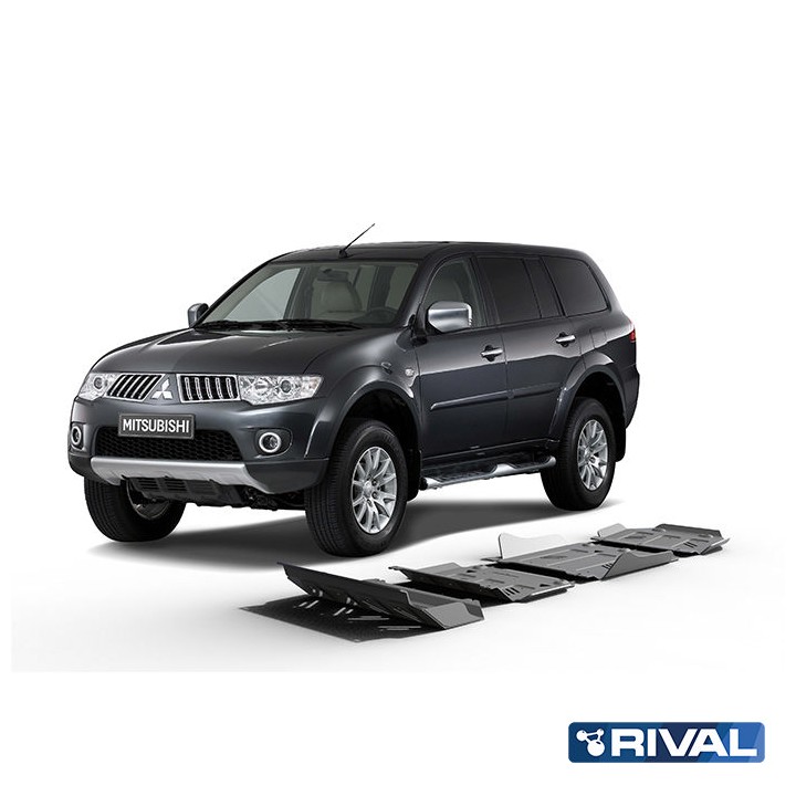 Set Scuturi Radiator, Motor, Cutie de Viteze și Cutie de Transfer, Rival 2, Culoare Argintiu, Mitsubishi L200 / Pajero Sport 200