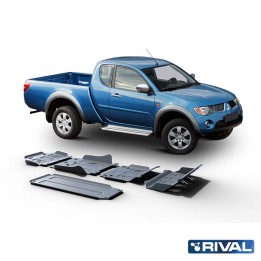 Set Scuturi Radiator, Motor, Cutie de Viteze, Cutie de Transfer și Rezervor, Rival, Culoare Argintiu, Mitsubishi L200 / Pajero S