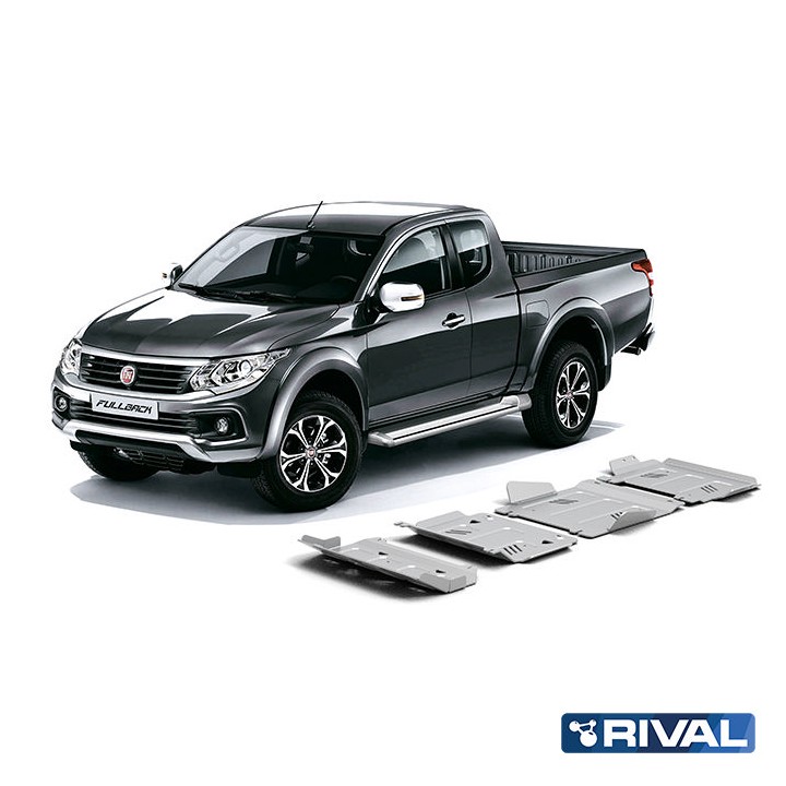 Set Scuturi Radiator, Motor, Cutie de Viteze și Cutie de Transfer, Rival Spo, Culoare Argintiu, Fiat Fullback, Mitsubishi L200 /
