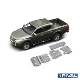 Set Scuturi Radiator, Motor, Cutie de Viteze, Cutie de Transfer și Rezervor, Rival Paj, Culoare Argintiu, Mitsubishi L200 / Paje