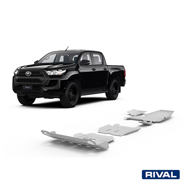 Set Scuturi Radiator, Motor, Cutie de Viteze, Cutie de Transfer, Rezervor AdBlue și Sondă Lambda, Rival, Culoare Argintiu, Toyot